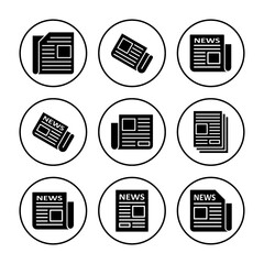 Newspaper icon vector. news paper vector sign