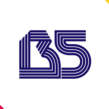 Parallel Line Initial Logo Letter B and 