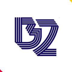 Parallel Line Initial Logo Letter B and 