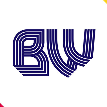 Parallel Line Initial Logo Letter B and 