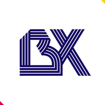 Parallel Line Initial Logo Letter B and 