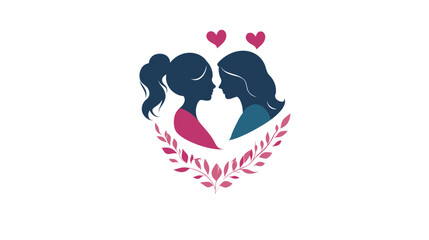 Beautiful and creative Mother's Day logo design with elegant floral elements, soft colors, and heart-themed graphics, perfect for branding, greeting cards, and celebration concepts.