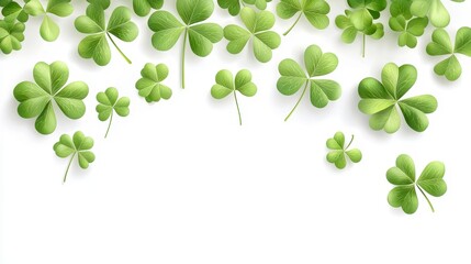 Green Clover Leaves Abundance