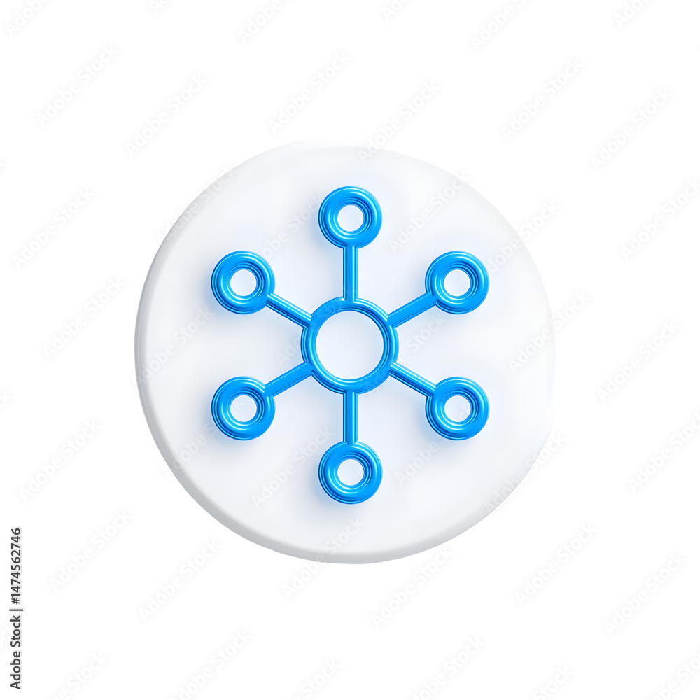 Poster a modern minimalist icon depicting a global medical network or healthcare connectivity featuring a c