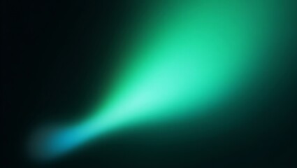 Fototapeta premium Abstract Green Light Gradient on Dark Background
