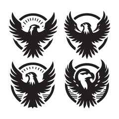 Fototapeta premium Flying Eagle Silhouette Pack