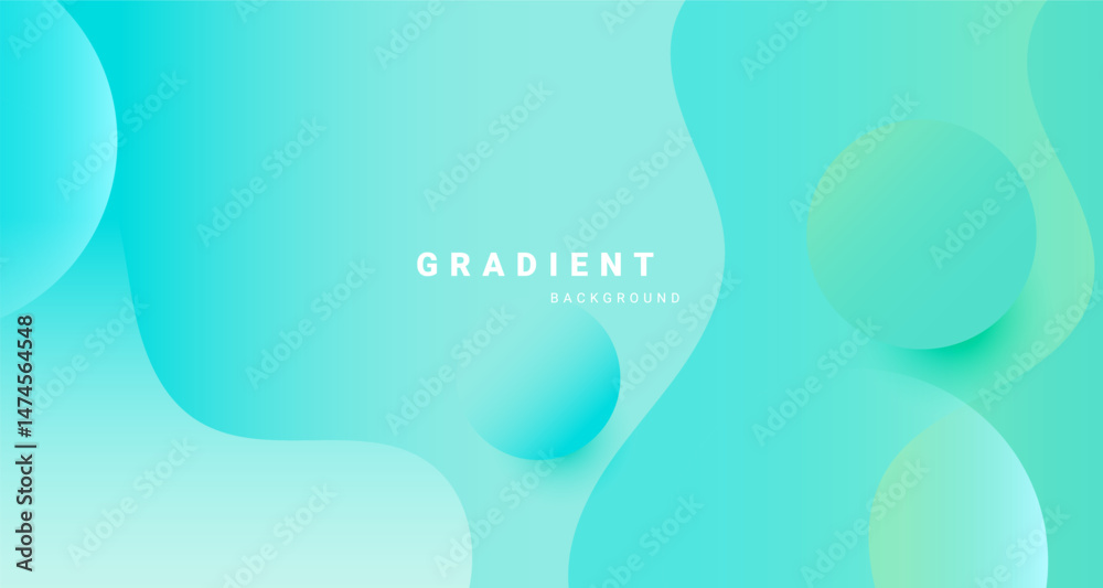 Aufkleber Minimal abstract background with fluid gradients and soft circular shapes