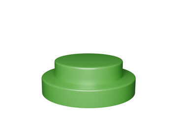 green button on white background