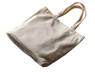 Canvas tote bag, white isolate background