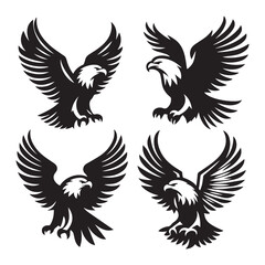 Fototapeta premium Flying Eagle Silhouette Pack