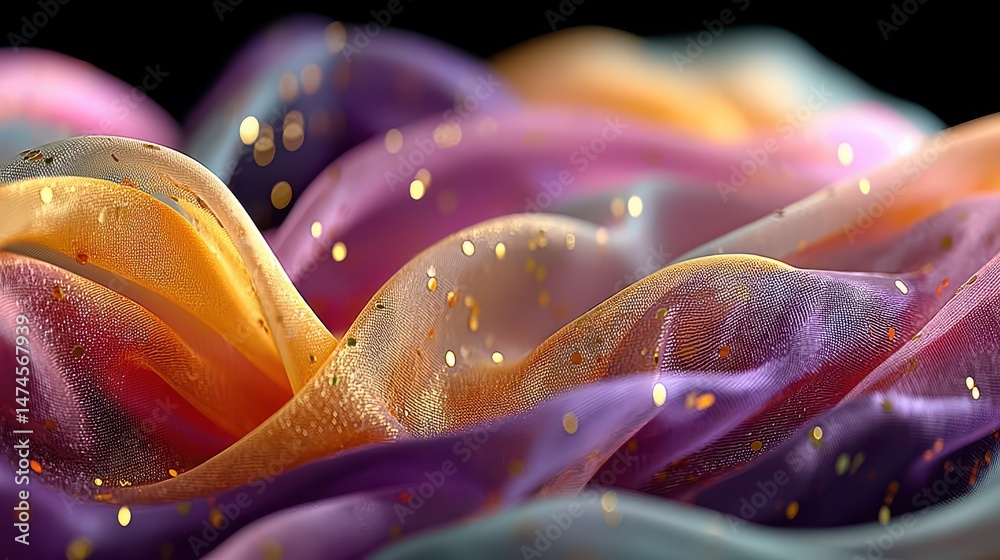 Poster colorful silk texture elegant background generative ai