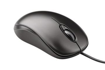 Computer mouse against white background, ideal for tech and gadget visuals.