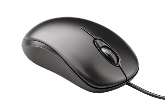Computer mouse against white background, ideal for tech and gadget visuals.