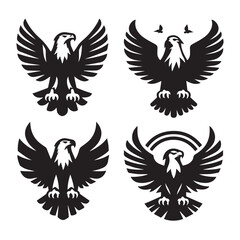 Obraz premium Flying Eagle Silhouette Pack