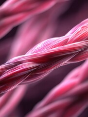 Muscle Fibers in Macro 3D Render With a Blurred Effect Showcasing Intricate Details and Textures