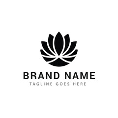 Obraz premium Lotus flower logo vector illustration