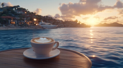 Sunset Latte by the Sea Holiday Hour