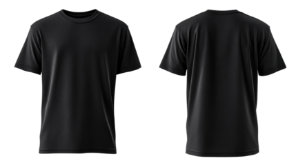 Classic black t shirt with short sleeves and unisex fit