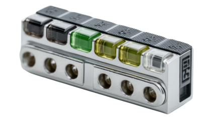 Electrical Connector in Close-Up: An exquisite and clean capture, it exhibits the intricate details of an electrical connector. With its precise engineering and multifaceted design.