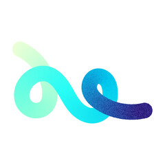 Abstract fluid gradient shape with 3D liquid brush strokes, blurred neon waves, holographic color blend design. Flat vector illustration isolated on white background.