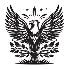 Obraz premium Black Eagle Icons Vector Set