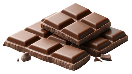 Delicious Stack of Chocolate Bars PNG transparent background Image