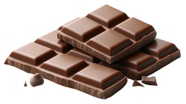 Delicious Stack of Chocolate Bars PNG transparent background Image