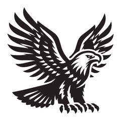 Obraz premium Black Eagle Icons Vector Set