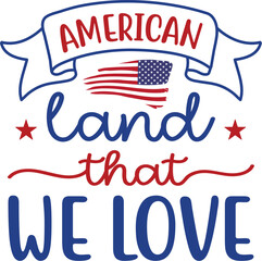 American land that we love SVG