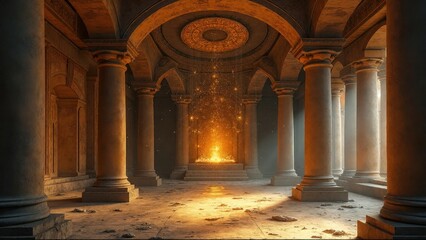 Obraz premium Winter Solstice Astronomical Temple