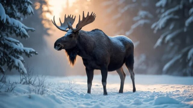 Alce en la Nieve