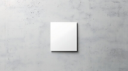 Blank square book cover mockup.
