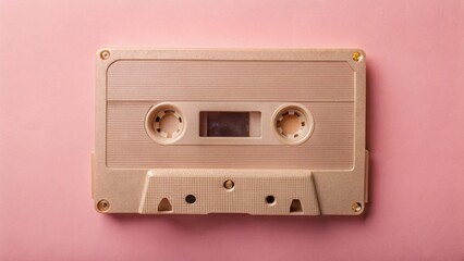 Obraz premium Retro 80s Audio Cassette Tape Minimalist Still Life Photography