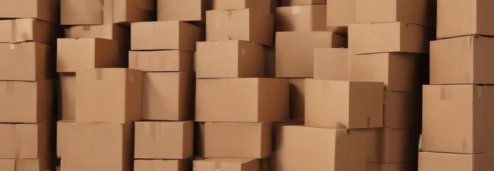 Stack of brown cardboard boxes, eco-friendly packaging,  eco-friendly,  nature,  corrugated