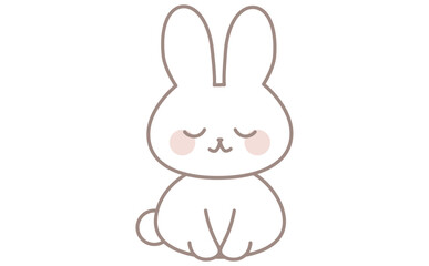 シンプルでかわいいうさぎのイラスト