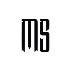 MS monogram logo design letter text name symbol monochrome logotype alphabet character simple logo
