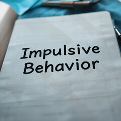 Healthcare concept about Impulsive Behavior with inscription on the sheet.