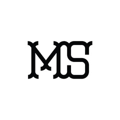 MS monogram logo design letter text name symbol monochrome logotype alphabet character simple logo