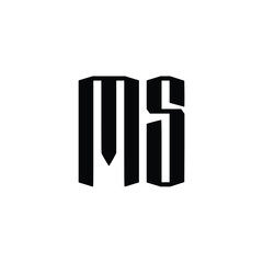 MS monogram logo design letter text name symbol monochrome logotype alphabet character simple logo