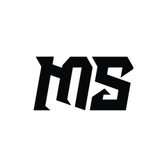 MS monogram logo design letter text name symbol monochrome logotype alphabet character simple logo