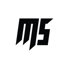 MS monogram logo design letter text name symbol monochrome logotype alphabet character simple logo