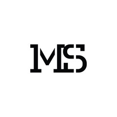 MS monogram logo design letter text name symbol monochrome logotype alphabet character simple logo