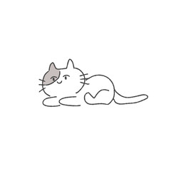 猫のシンプルイラスト