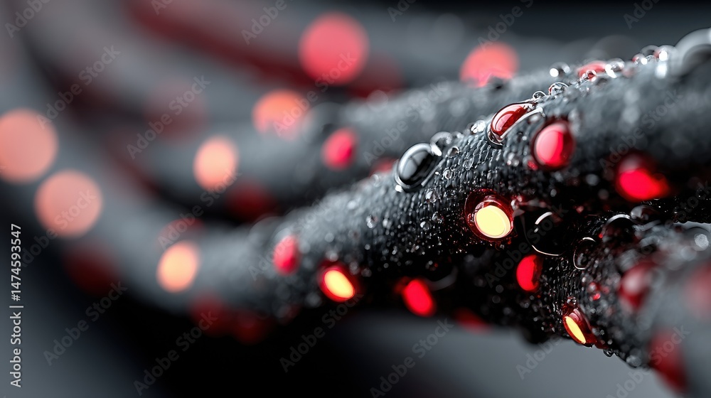 Poster futuristic 3d render mockup space theme illustration cyber platforms and cables with glowing neon li