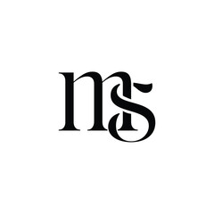 MS monogram logo design letter text name symbol monochrome logotype alphabet character simple logo