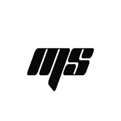 MS monogram logo design letter text name symbol monochrome logotype alphabet character simple logo