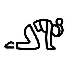 This Cat (pose) icon is suitable for Yoga, Mindfulness, Healthy Lifestyle, etc