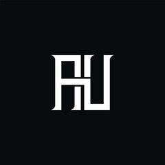 AU, UA, Abstract initial monogram letter alphabet logo design. UA letter logo creative modern alphabet joined logo.