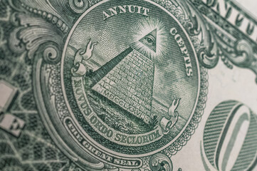 Porträt auf der 1 US Dollar Banknote