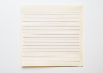 Blank lined paper sheet